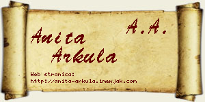 Anita Arkula vizit kartica